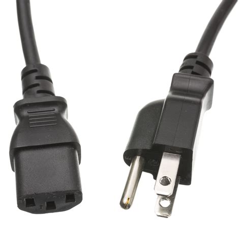 Power Cord, NEMA5/15P to C13, UL, Black, 16AWG, 25' - Compatible Cable Inc