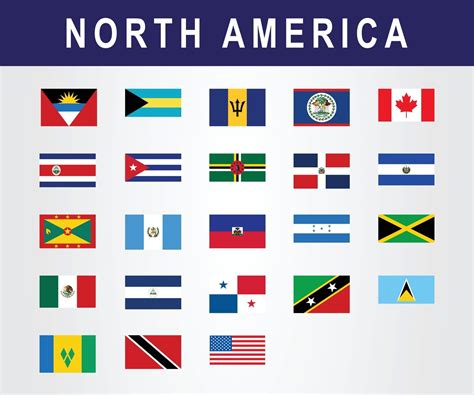 Map of North America and North America Countries Flags - Best Hotels ...