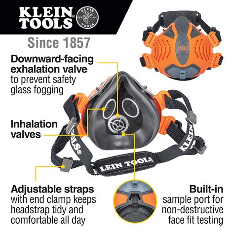 P100 Half-Mask Respirator, M/L - 60552 | Klein Tools