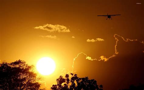 Airplane Sunset Wallpapers - Top Free Airplane Sunset Backgrounds - WallpaperAccess