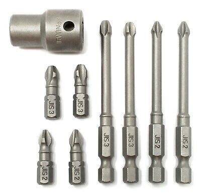 True JIS Metric Screwdriver Screw Driver Bits #2 #3 & 1/4" Socket 0059-004/007 | eBay