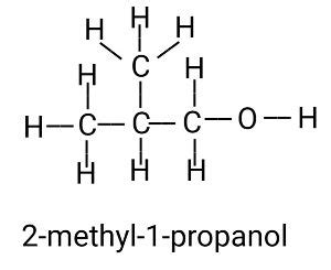 Draw the structure of 2-methyl-1-propanol. | Homework.Study.com