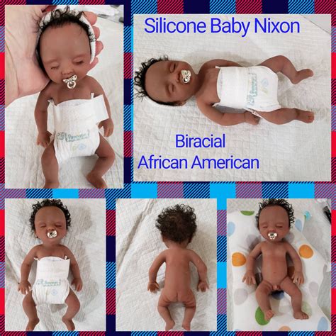 Full Silicone Biracial/aa Baby Boy Nixon With Rooted Curly | Etsy