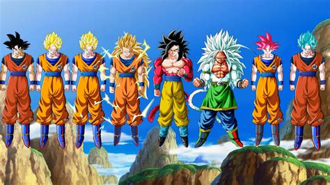 Goku all forms by MichaelD8489 on DeviantArt