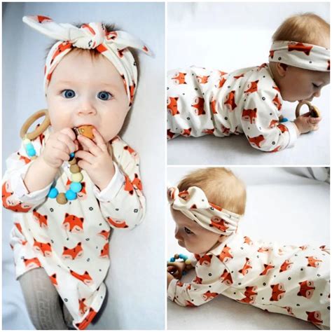 Newborn Baby Girl Cute Cotton Clothes Dress Little Fox Headband Outfit 2PCS Set 0 18M-in ...