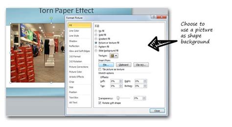 How to create a torn paper effect in PowerPoint 2010