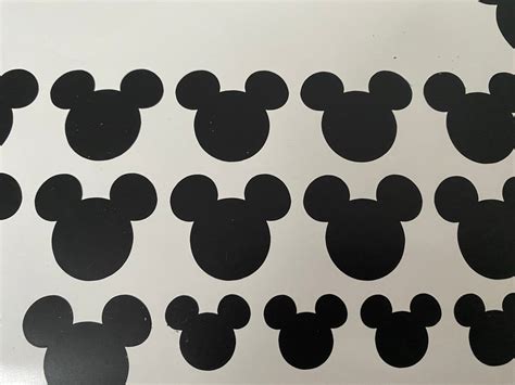 Mickey Mouse Removable Vinyl Wall Decals / Stickers - Etsy UK