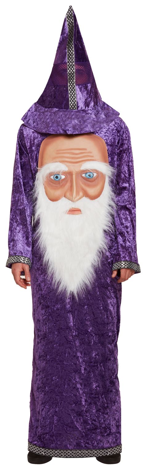 Mens Wizard Jumbo Face Costume