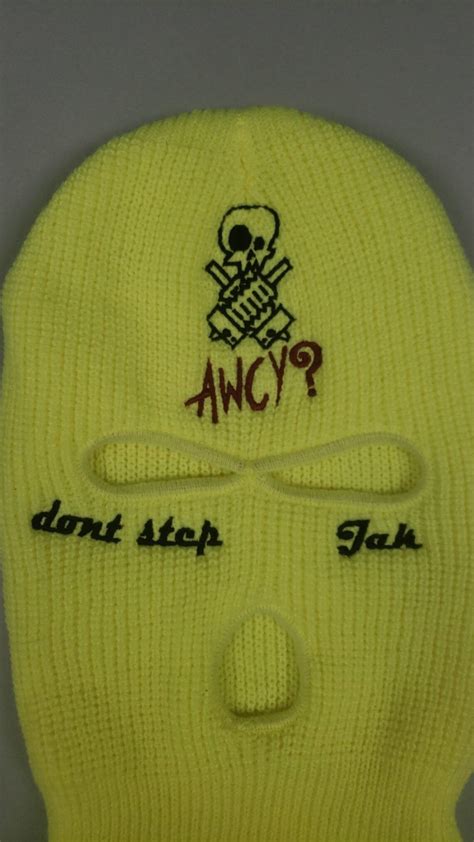 Custom Embroidered 3 Hole Knitted Ski Mask Embroidery Ski - Etsy