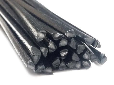 Plastic welding rods PPE-PA 4mm Triangular Black 25 rods | az-reptec