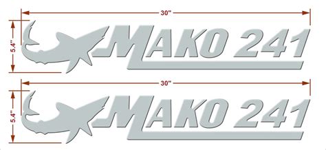 Mako 241 Boat Emblem Domed Decals Stickers set - Etsy