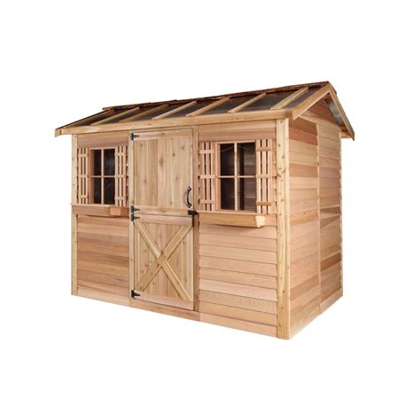 Cedarshed (Common: 10-ft x 8-ft; Interior Dimensions: 9.62-ft x 7.33-ft) Hobbyhouse Gable Cedar ...