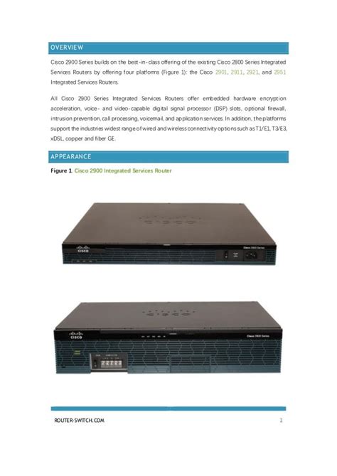 Cisco 2900 series router datasheet