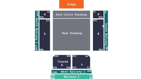 Cardiff Utilita Arena Seating Map - Gold Circle Standing