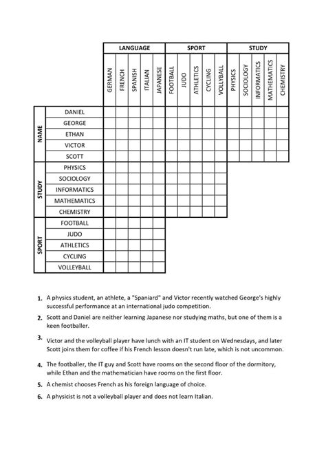 Printable Logic Puzzles - Worksheets Library