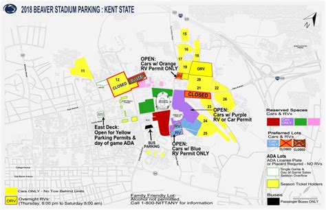 Penn State Stadium Parking Map