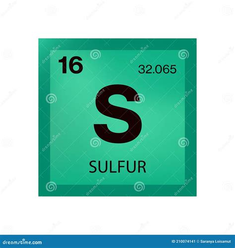 Sulfur Element From The Periodic Table Stock Photo | CartoonDealer.com #110189664