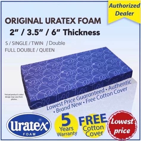 Uratex Foam Mattress with Cover 2 and 3.5 inches thick 100% ORIGINAL ...