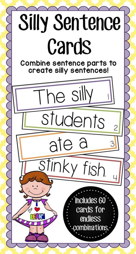 Silly Sentence Building Cards | Silly sentences, Sentence building ...