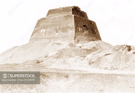 Meidum pyramid located south of modern Cairo. The pyramid at Meidum is ...