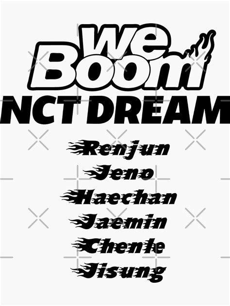 "NCT DREAM We Boom 04" Sticker for Sale by nurfzr | Redbubble