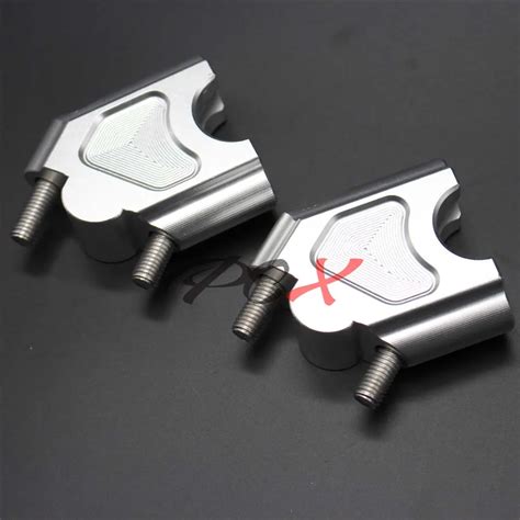 For BMW F700GS / F650GS Silver Motorcycle Accessories 6061 T6 Aluminium Handle Bar Clamp Raised ...