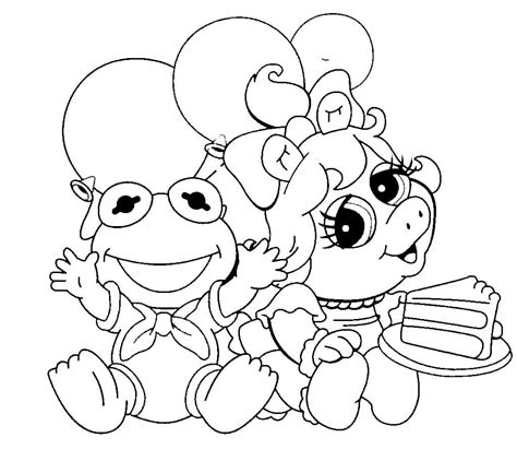 Baby Kermit and Piggy coloring page - Download, Print or Color Online ...