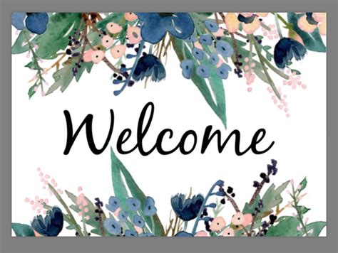 PRINTABLE 5X7 WATERCOLOR WELCOME Sign - Etsy