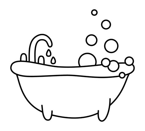 Vector black and white illustration in handdrawn style bubble bath 10582485 Vector Art at Vecteezy