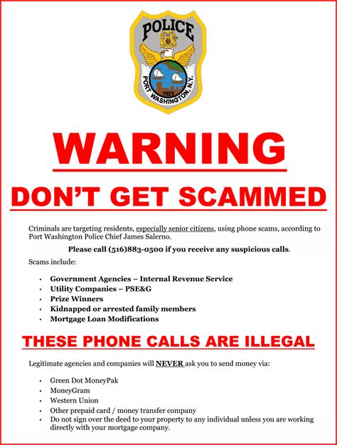 Phone Scammers Continue to Target Our Community | Port Washington ...