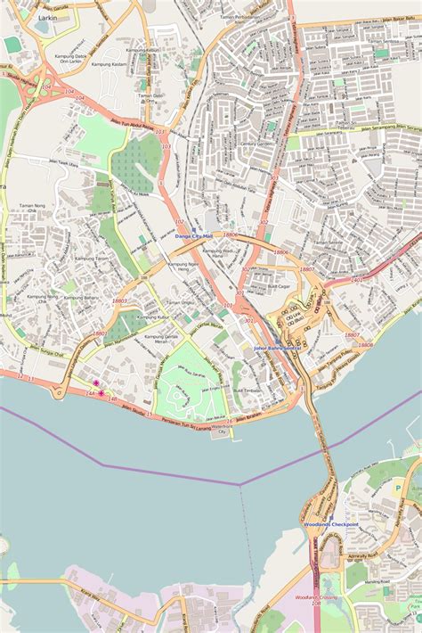 Editable City Map of Johor Bahru – Map Illustrators