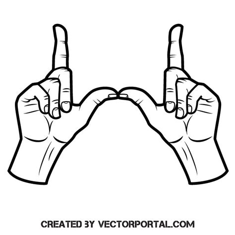 Fingers gesture clip art Royalty Free Stock SVG Vector and Clip Art