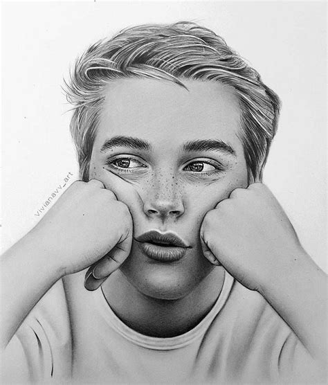 Cool Boy Drawings Realistic - Goimages Ily