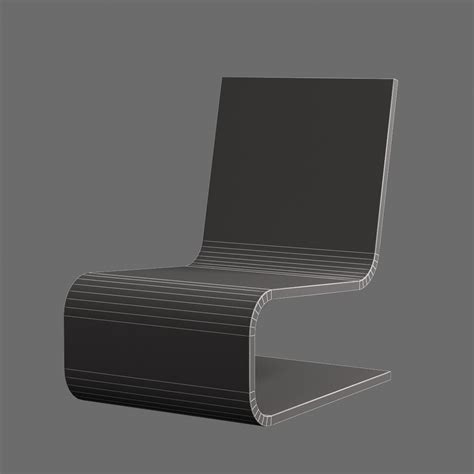 Armchair Transparent Plastic 3d Model