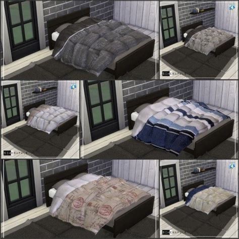 Simenapule: Blanket Duvet 01 • Sims 4 Downloads | Sims 4 bedroom, Sims ...