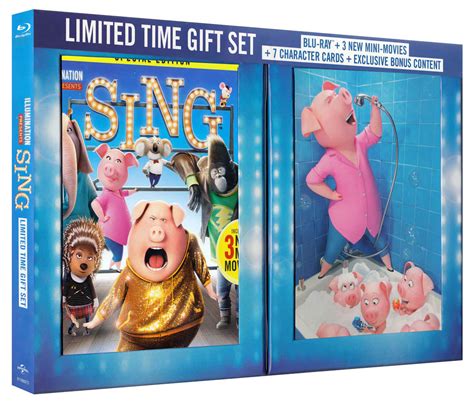 Sing (Blu-ray + DVD) (7 Character Cards / 3 Mini-Movies) (Limited Time ...