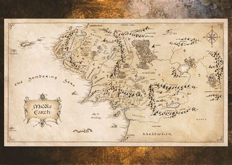 'Middle-Earth Map' Poster, picture, metal print, paint by Middle-Earth | Displate