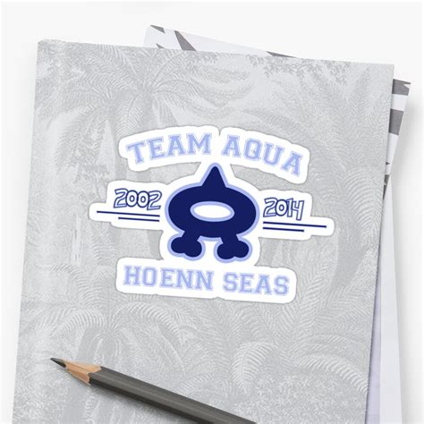 "Team Aqua" Stickers by Roes Pha | Redbubble