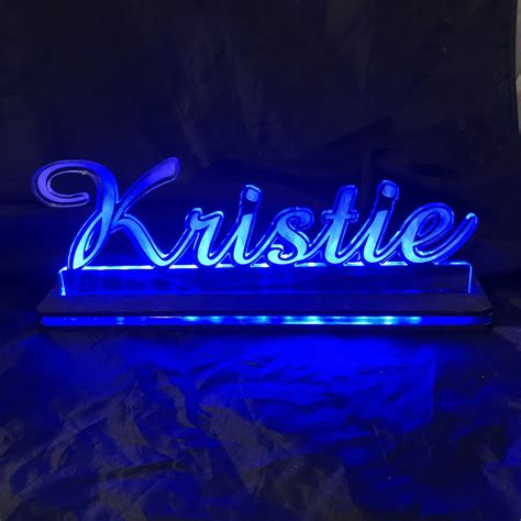 Custom Cut Name Sign Edge Lit LED Acrylic Sign – CCHobbyFun