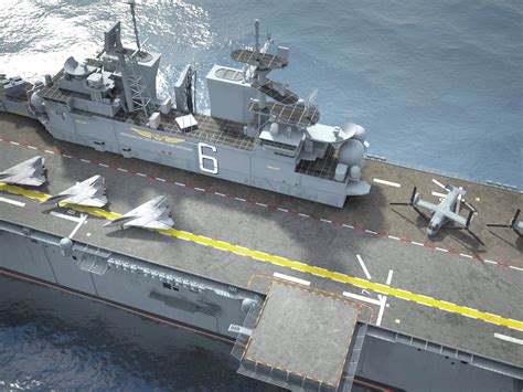 USS America LHA-6 Carrier 3D Model by SQUIR