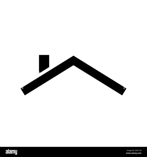 House roof icon logo vector silhouette. Flat roof house symbol estate illustration shape Stock ...