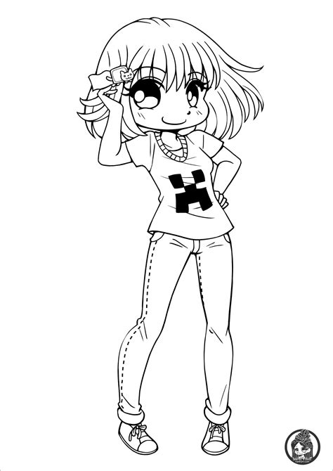 Chibi Girl Coloring Pages - ColoringBay