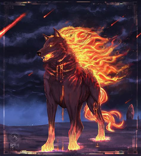 ArtStation - Fire Wolf