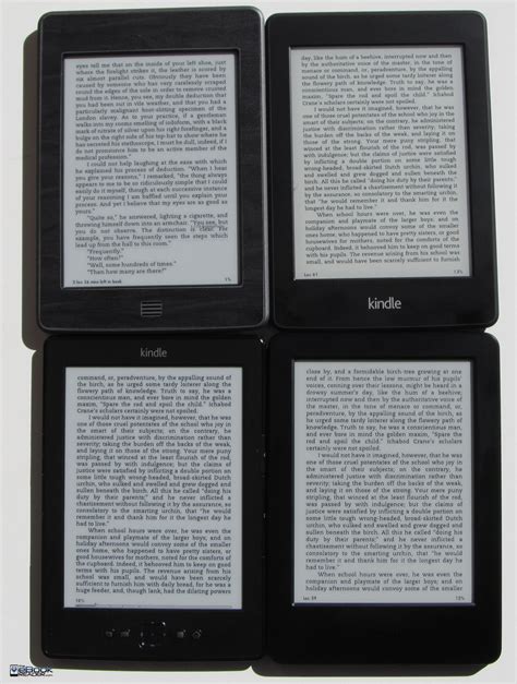 Kindle Screen Comparisons | The eBook Reader Blog