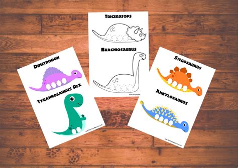 Awesome Dinosaur Finger Puppet Templates (printable Craft) - Nurtured Neurons