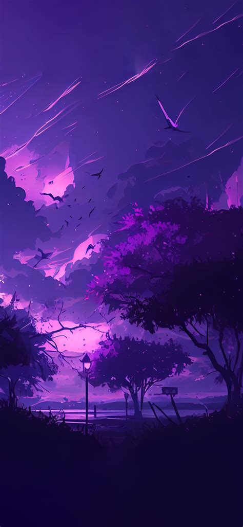 Purple Aesthetic Anime Background Wallpapers - Purple Wallpaper