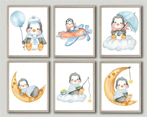 Penguin Nursery Decor, Penguin Nursery Prints, Penguin, Penguin Nursery ...