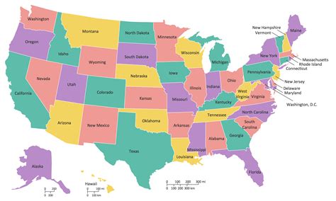 North America map with capitals - Template | Geo Map — United States of America Map | North ...