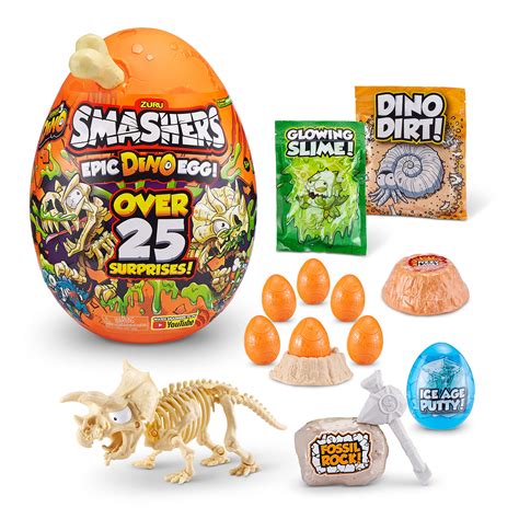 Buy Smashers Epic Dino Egg Collectibles Triceratops Series 3 Dino by ZURU - with Over 25 ...