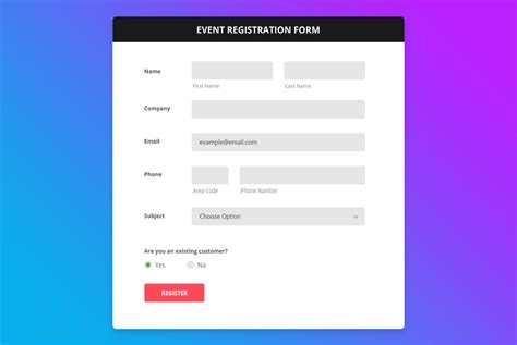 Registration Form Web Design Free Download Css With Code - renewhh